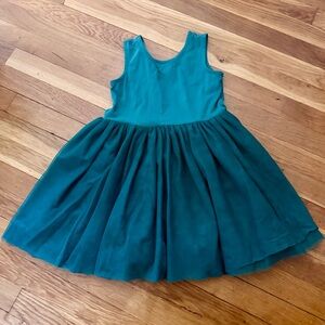 Hanna Andersson Girls’ 120/6-7 Sleeveless Green Tutu  Dress in Soft Tulle